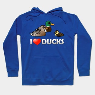 Cute Cartoon I Love Ducks Hoodie